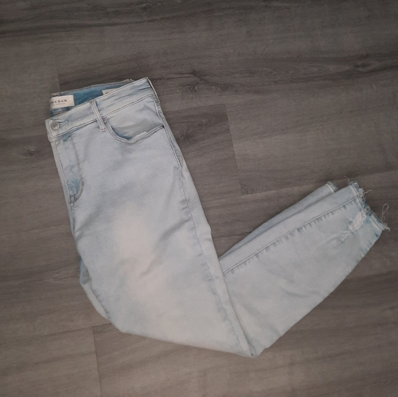 Pacsun Light Washed Distressed Ankle Jeggings - Picture 1 of 5